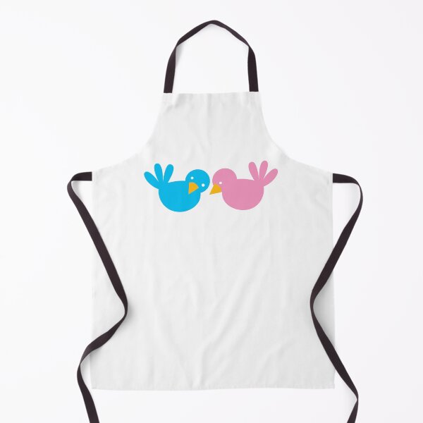 Item preview, cute little birds whispering to each other pink blue designed and sold by jazzydevil.