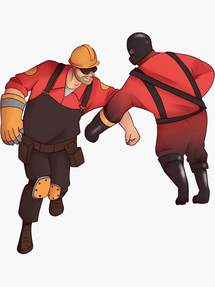 engie + pyro square dance! team fortress 2 sticker&quot; Sticker for 