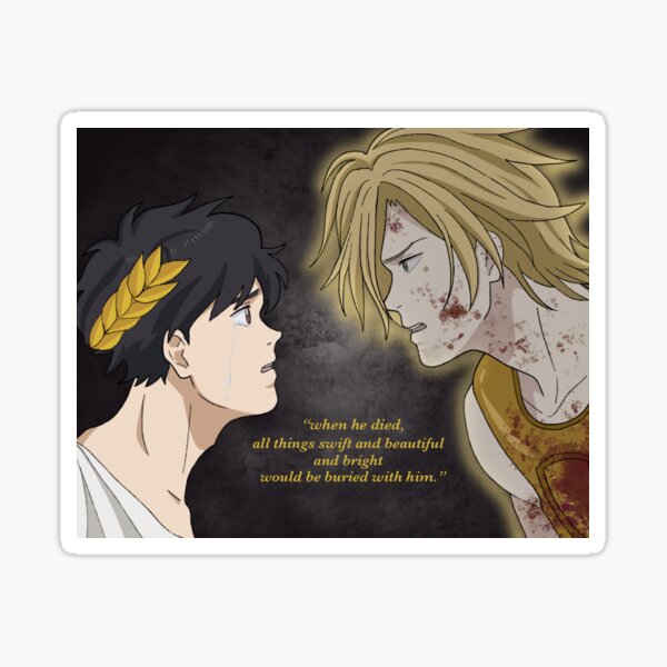 Banana Fish Song Of Achilles Crossover Sticker By Sheelayuan Redbubble