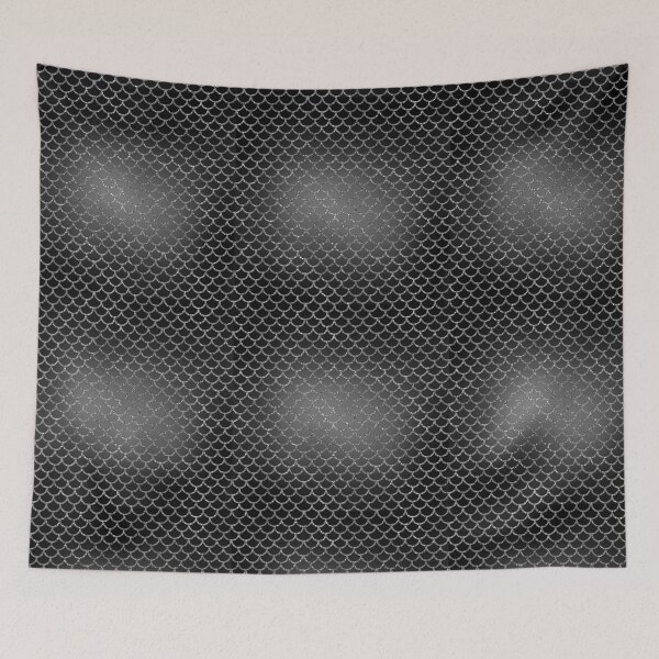 Item preview, Black and Silver Mermaid Scale Pattern designed and sold by robspencer.