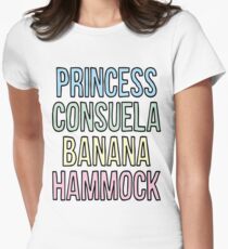 Princess Consuela Banana Hammock Women's Fitted T-Shirt