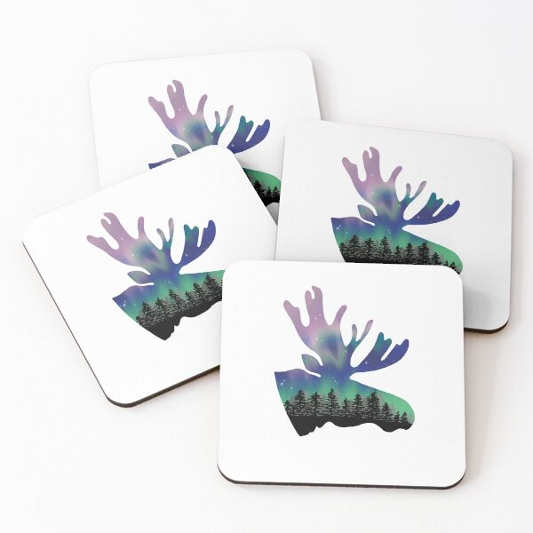 Item preview, Aurora Borealis Moose, Northern Lights designed and sold by Antonia Ippolito.