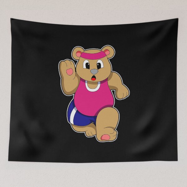 Item preview, Bear at Fitness - Jogging with Headband designed and sold by Snabdesign84.