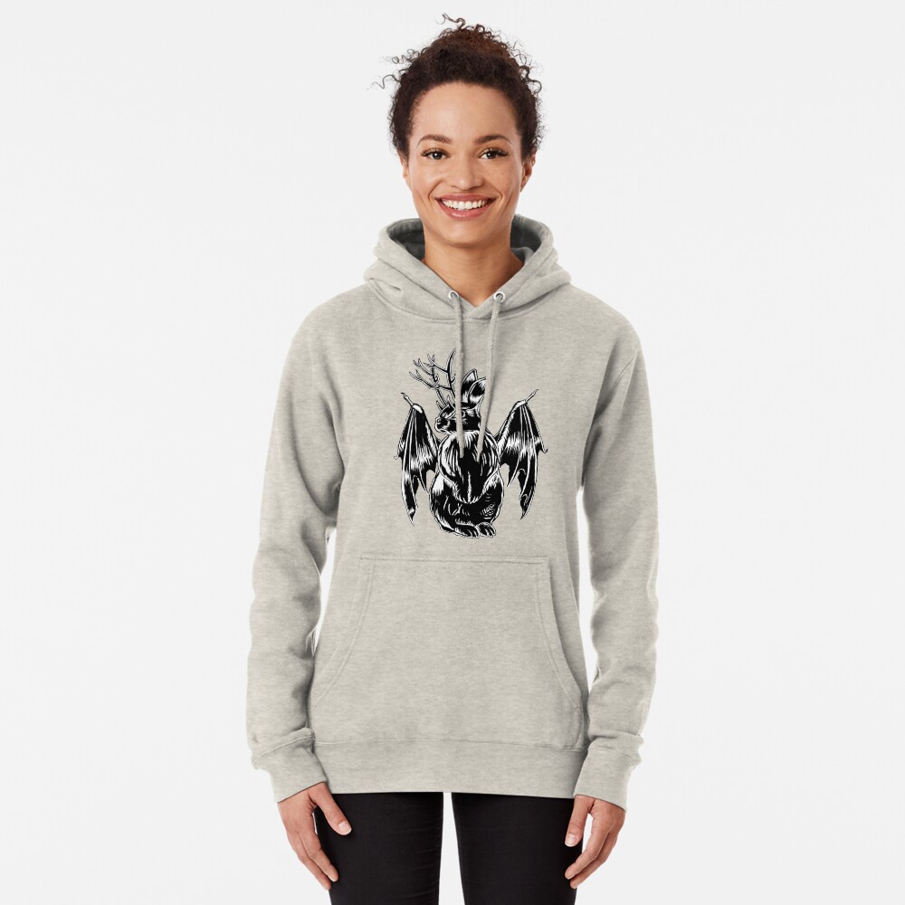 Kami with folded wings Pullover Hoodie
