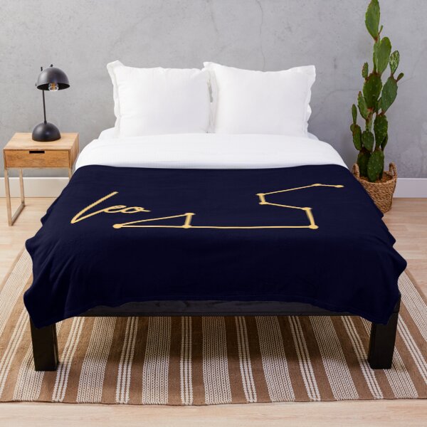 Item preview, Leo Zodiac sign in Navy designed and sold by tinyteacups.