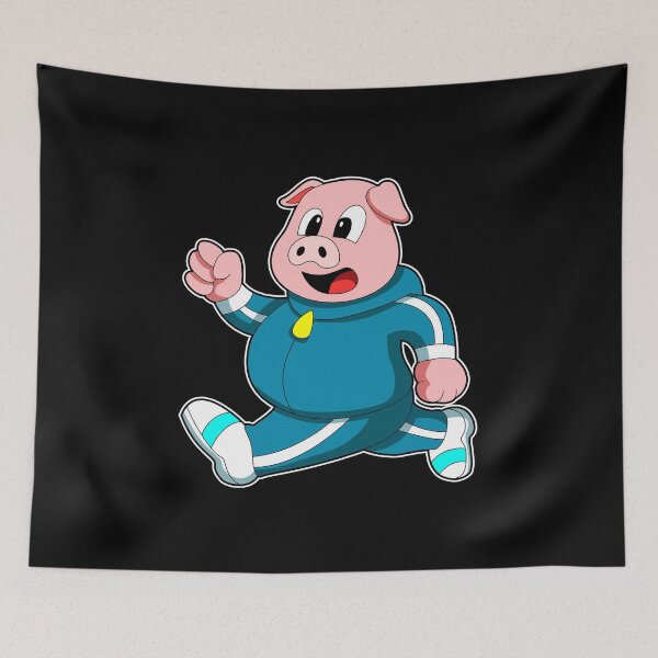 Item preview, Pig at Fitness - Jogging with Jogging suit designed and sold by Snabdesign84.