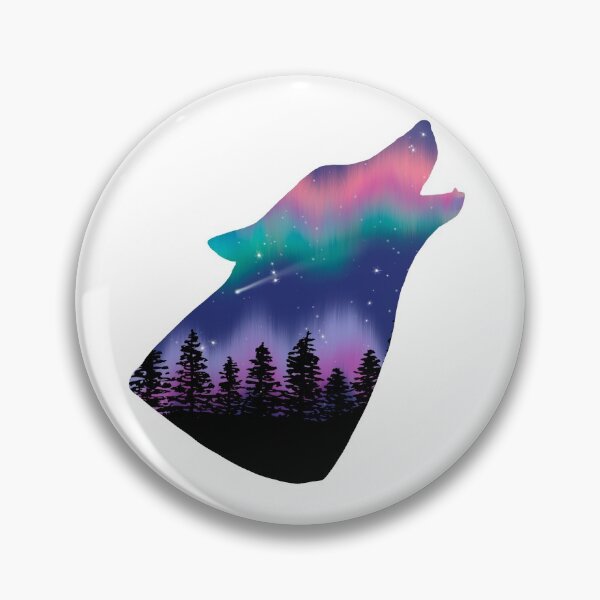 Item preview, Aurora Borealis Wolf, Northern Lights designed and sold by Antonia Ippolito.