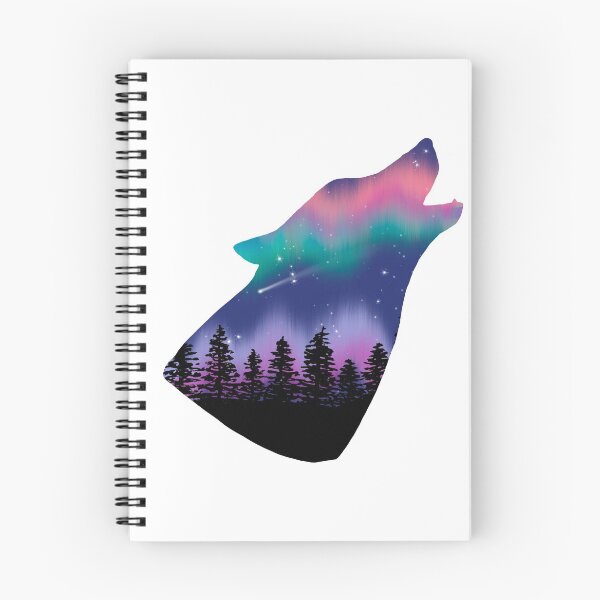 Item preview, Aurora Borealis Wolf, Northern Lights designed and sold by Antonia Ippolito.
