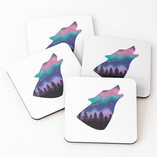 Item preview, Aurora Borealis Wolf, Northern Lights designed and sold by Antonia Ippolito.