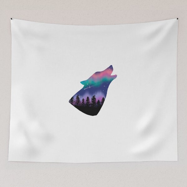 Item preview, Aurora Borealis Wolf, Northern Lights designed and sold by Antonia Ippolito.