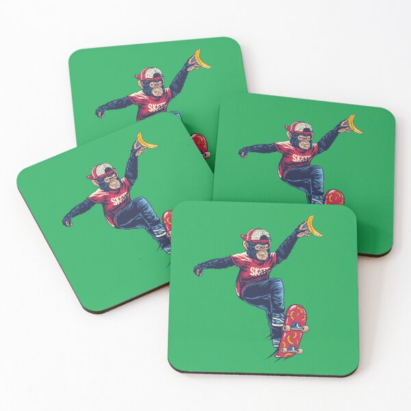 Item preview, Monkey on Playing Skateboard designed and sold by Spot Sweet.
