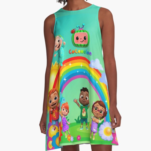 Cocomelon Kids Song Rhymes Music A-Line Dress
