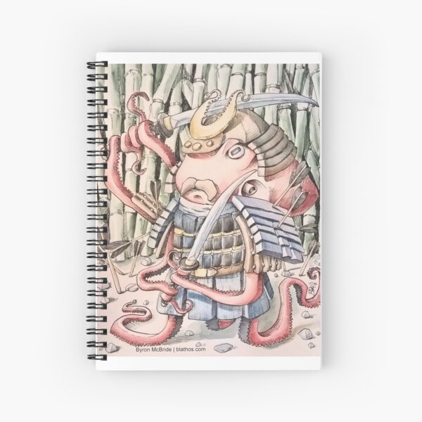 Samurai Octopus Spiral Notebook