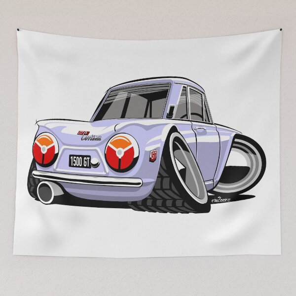 Item preview, Cortina Mark 1 GT caricature light blue designed and sold by car2oonz.