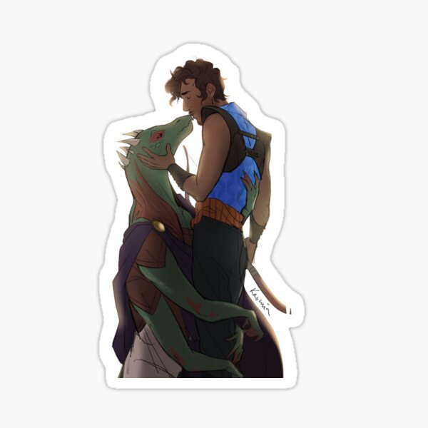 Lizard smooch (Second Citadel fan art) Sticker