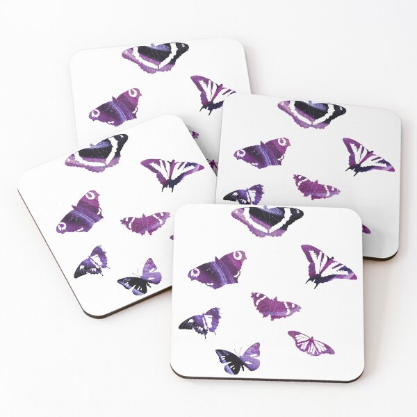 Item preview, Purple marbled butterflies pack designed and sold by wiwiart.