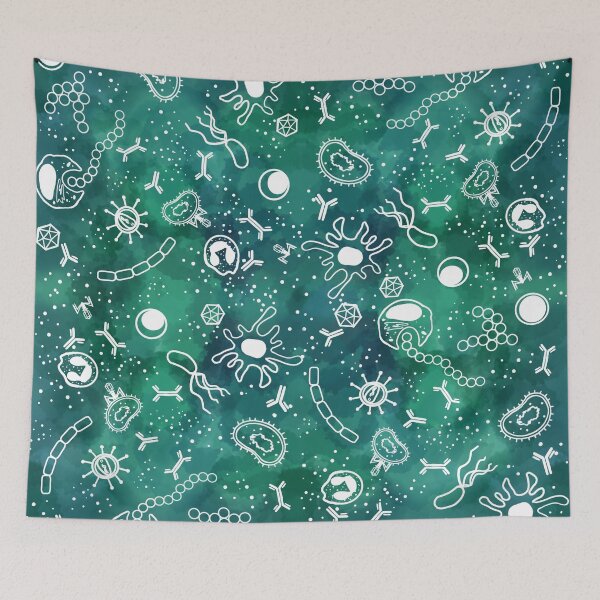 Item preview, Microbiology & Immunology Pattern Blue designed and sold by Henley-Hanford.