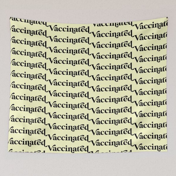 Item preview, Retro Vaccinated Design in with Yellow Background designed and sold by cutetype.