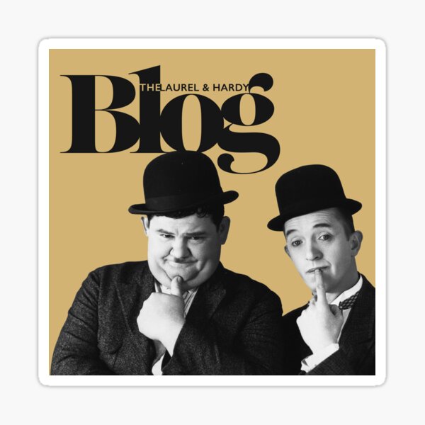 sticker laurel and hardy redbubble