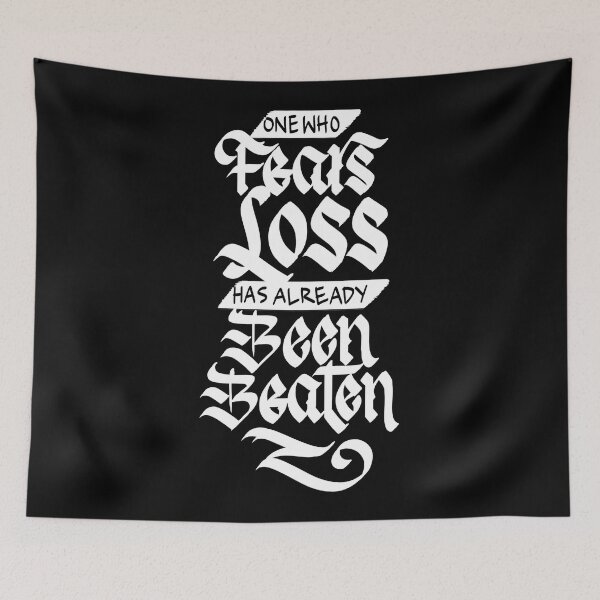 Item preview, Fears Loss White Calligraphy designed and sold by polliadesign.