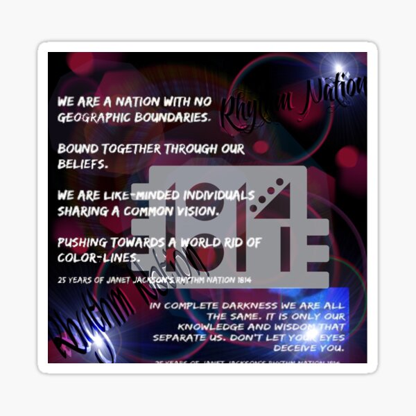 Rhythm Nation 1814 Sticker