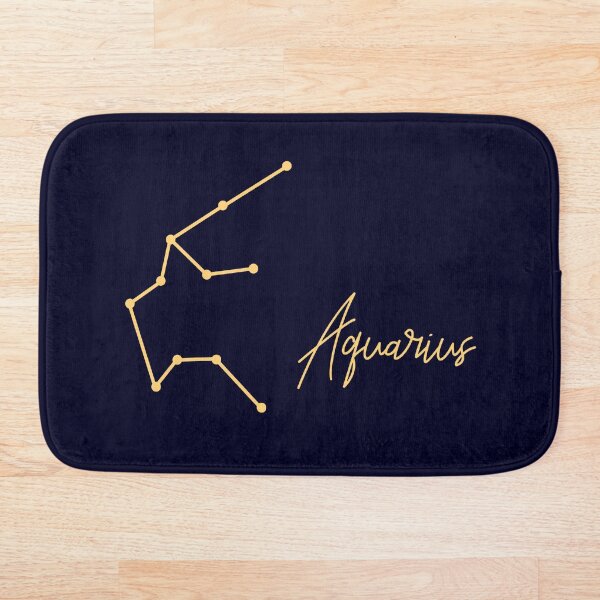 Item preview, Aquarius Zodiac Sign in Navy designed and sold by tinyteacups.