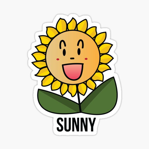 SUNNY Sunflower Sticker
