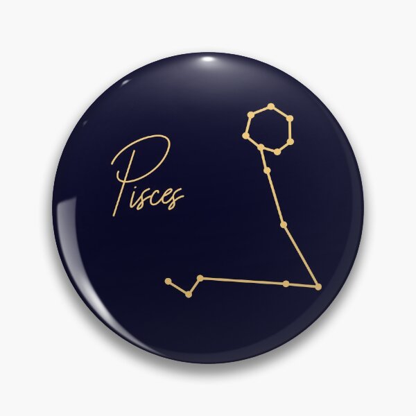 Item preview, Pisces Zodiac sign in Navy designed and sold by tinyteacups.