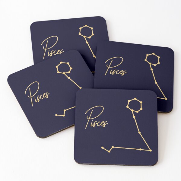 Item preview, Pisces Zodiac sign in Navy designed and sold by tinyteacups.
