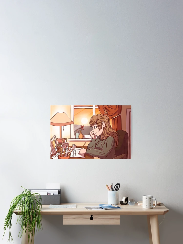 Thumbnail 2 of 3, Poster, Lofi Study Rachu designed and sold by ArtingWithRachu.