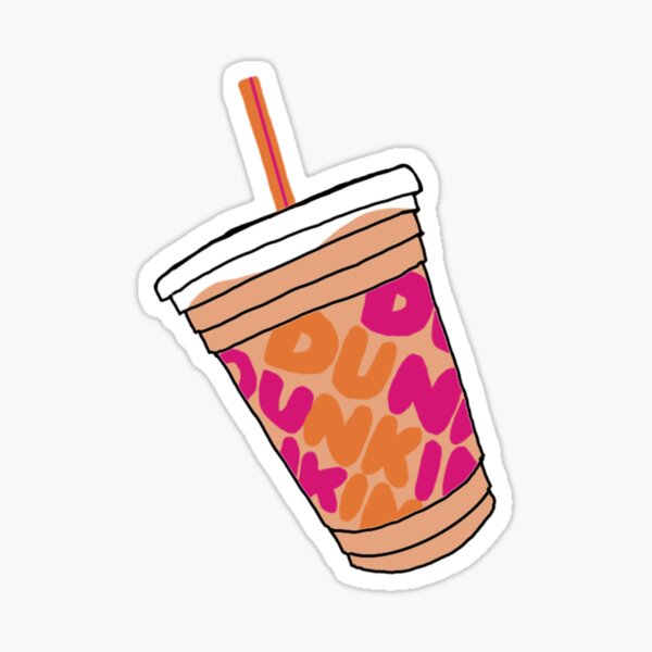 iced coffee cup Sticker for Sale by TinyWorldStudio