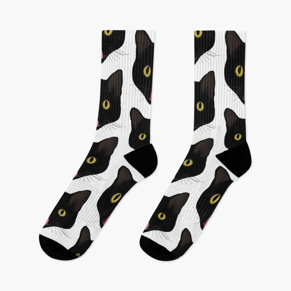Item preview, Sun’s down, tongues out (black cat) designed and sold by laurenmoe.
