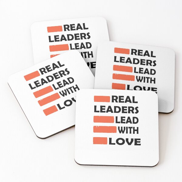 Item preview, Real Leaders Lead With Love designed and sold by PrintBrint.
