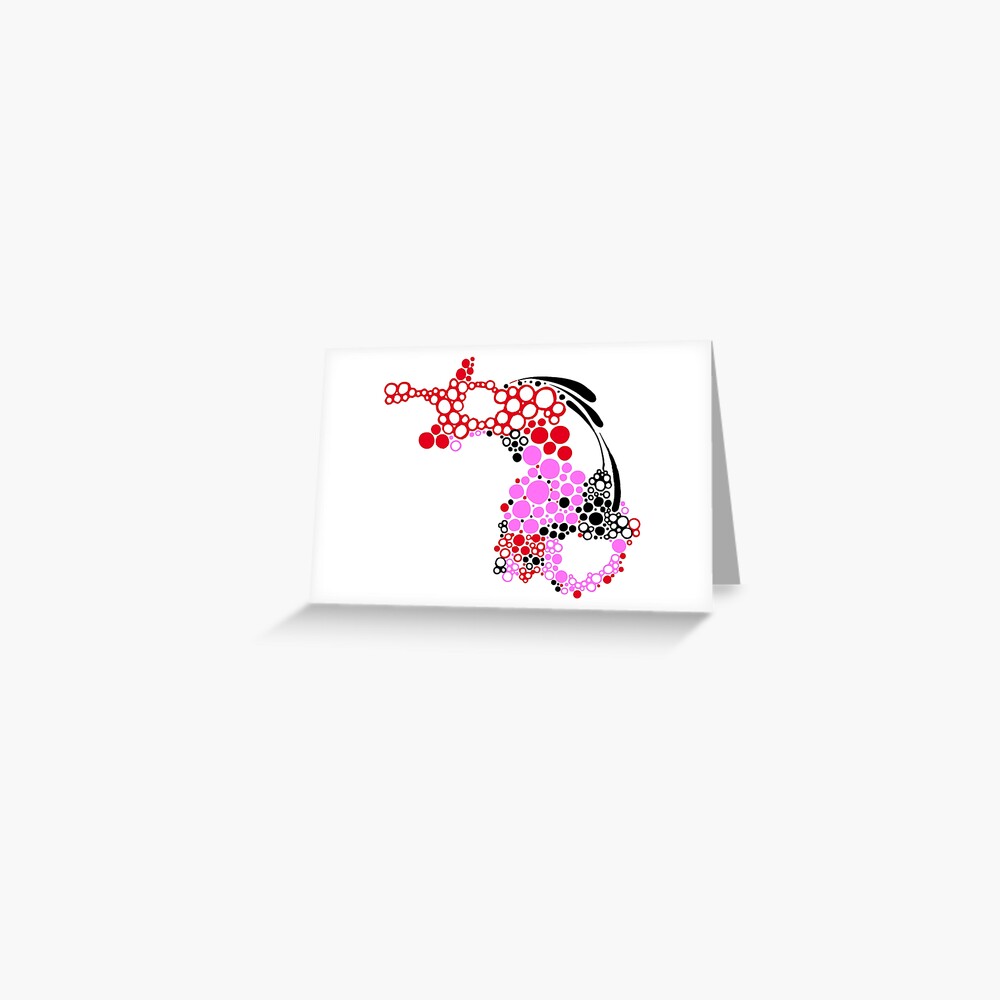 Abstract Bubbles Love Vibes Greeting Card
