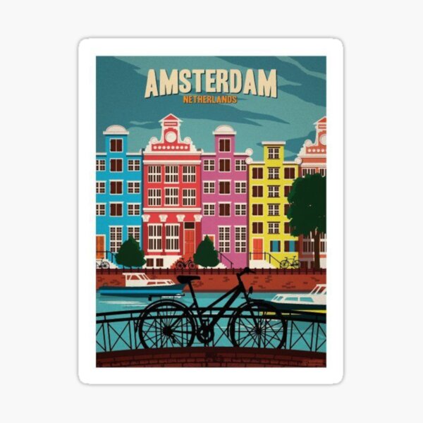 Amsterdam, Pays-Bas Sticker