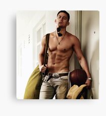 Channing Tatum shirtless Canvas Print