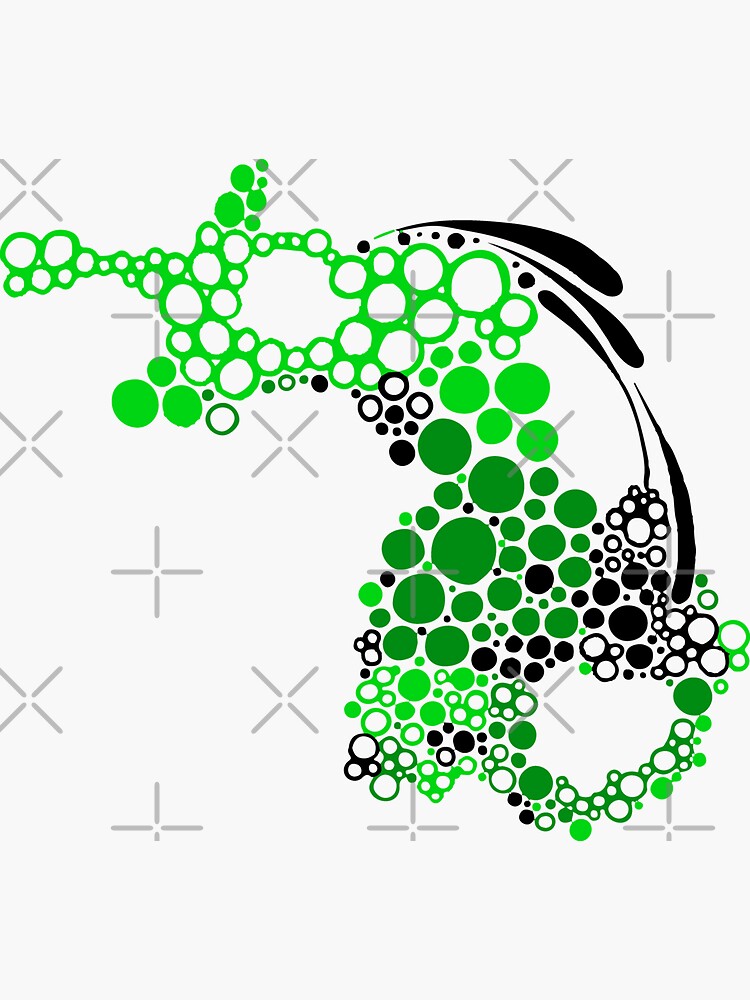 Abstract Bubbles Green Vibes by that5280lady
