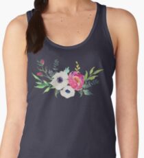 Anemone Peony Watercolor Bouquet Women's Tank Top