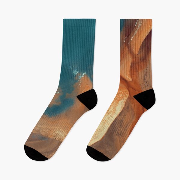 Item preview, TEAL AND COPPER RUSTY CLAY DESIGN-BOOTS designed and sold by wildwhimsical.