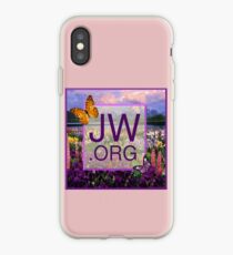 JW.ORG Logo With a Meadow Full of Flowers iPhone Case