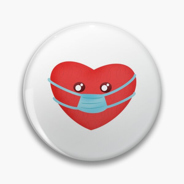 Artikelvorschau, Kawaii Herz in einer Maske Valentinstag 2021 entworfen und verkauft von Mytoonsquad.