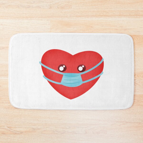 Artikelvorschau, Kawaii Herz in einer Maske Valentinstag 2021 entworfen und verkauft von Mytoonsquad.