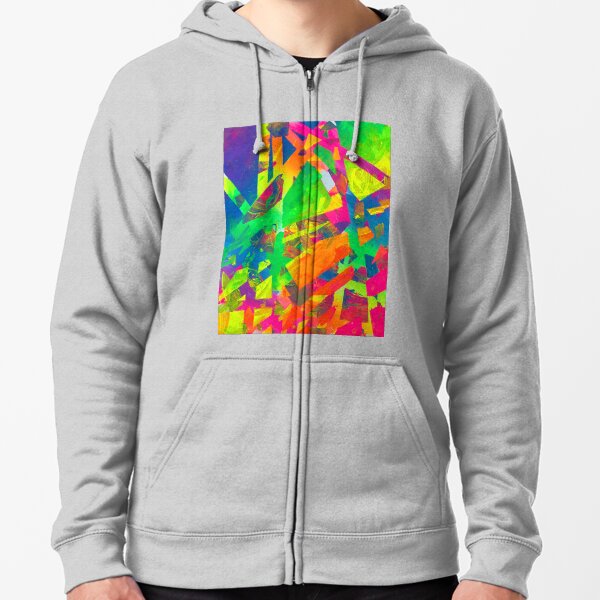 Neon Tape Zipped Hoodie