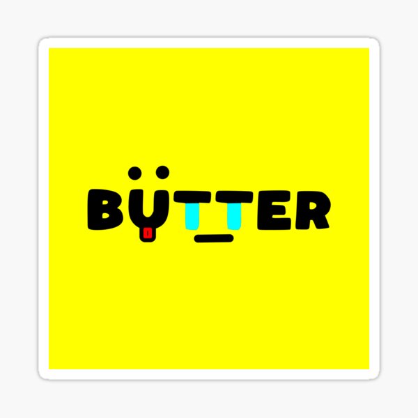 "The Ambiguous Butter Face" Sticker for Sale by collegeplace Redbubble