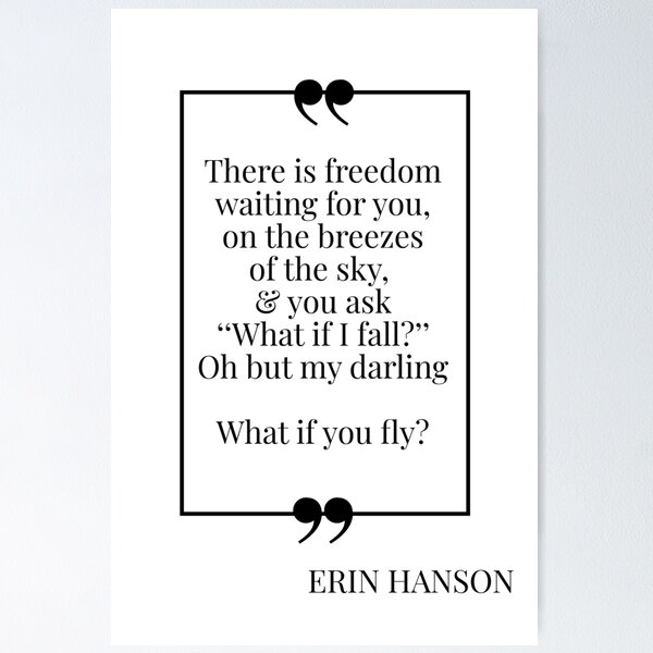 Item preview, What if you fly - Erin Hanson Quote designed and sold by MuseTheQuote1.