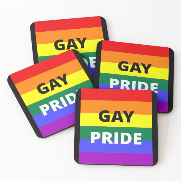 Item preview, GAY PRIDE on rainbow background designed and sold by uniqueitems.