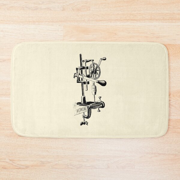 Item preview, Vintage Antique Bench Drill Press Illustration 1 designed and sold by LookSharpish.