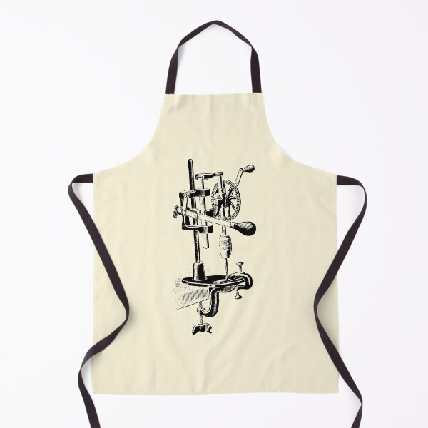Item preview, Vintage Antique Bench Drill Press Illustration 1 designed and sold by LookSharpish.