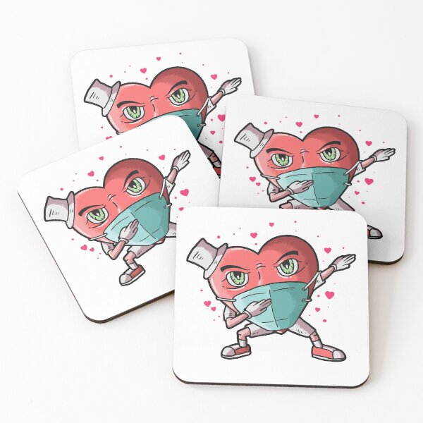 Artikelvorschau, Glücklicher Valentinstag 2021 Tupfen Herz in einer Maske entworfen und verkauft von Mytoonsquad.