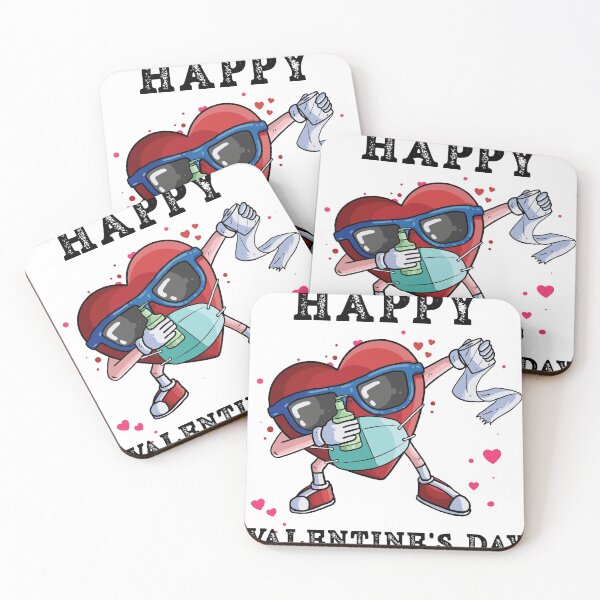 Artikelvorschau, Glücklicher Valentinstag 2021 Tupfen Herz in einer Maske entworfen und verkauft von Mytoonsquad.